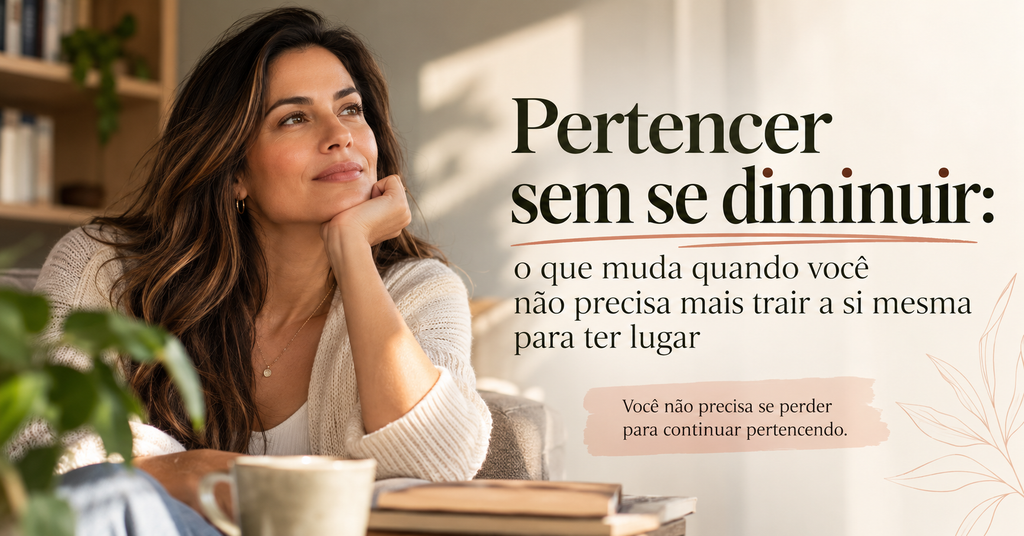 Você não precisa se perder para continuar pertencendo.